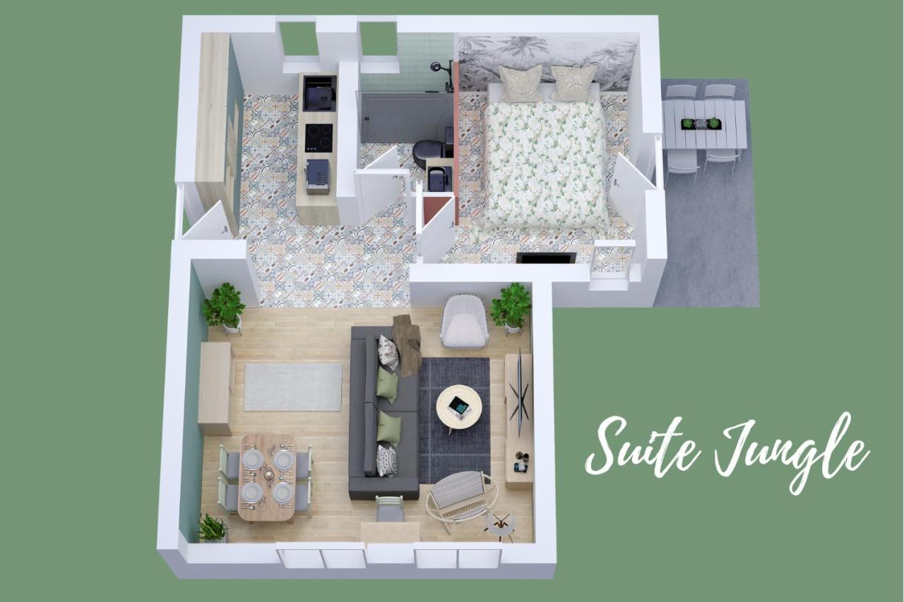Suite Jungle - Jardin, Netflix Et Parking - Le Manoir Aux Pommes Orbec Экстерьер фото